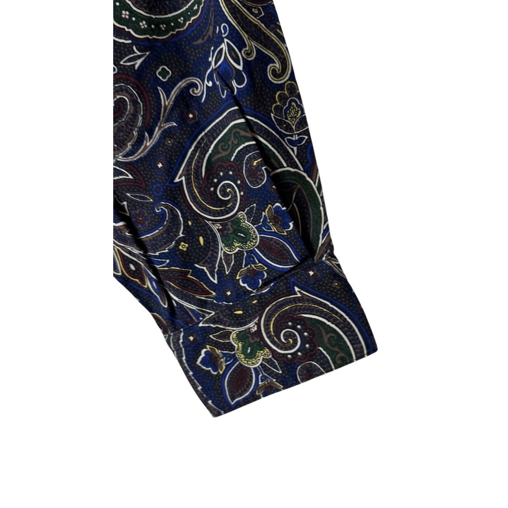 NWT Cremieux Mens Long Sleeve Button Down Paisley Cotton Shirt Size Large - Picture 5 of 16